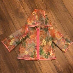 Gap | 3T | Transparent Raincoat with Pink Trim